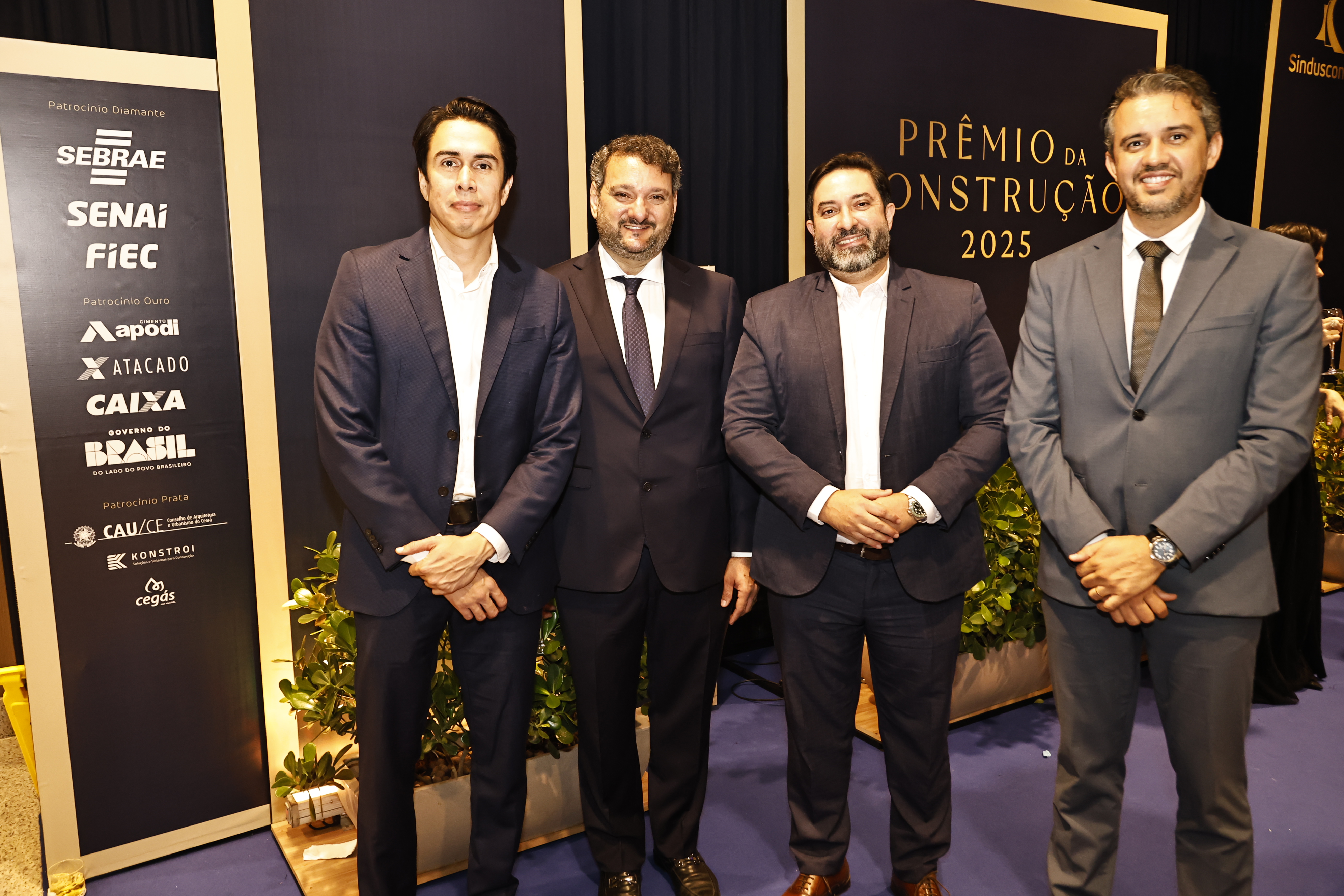 Marcus Vinicius, Patriolino Dias de Sousa, Alan lotif e Humberto Lopes (Caixa) — PRÊMIO DA CONSTRUÇÃO 2025